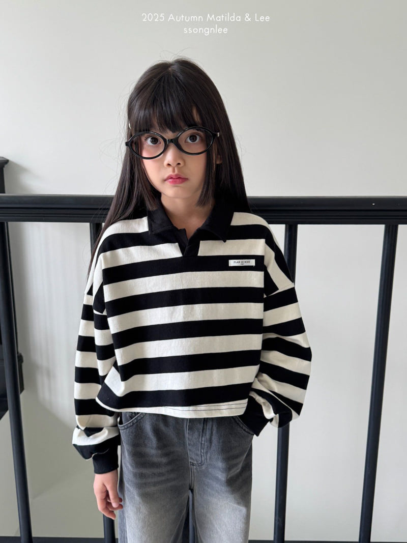 Matilda & Lee - Korean Children Fashion - #stylishchildhood - Plain Collar Crop Tee - 4