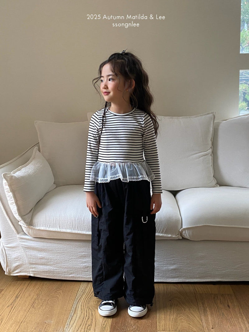 Matilda & Lee - Korean Children Fashion - #childofig - Lace Ribbed Tee - 5