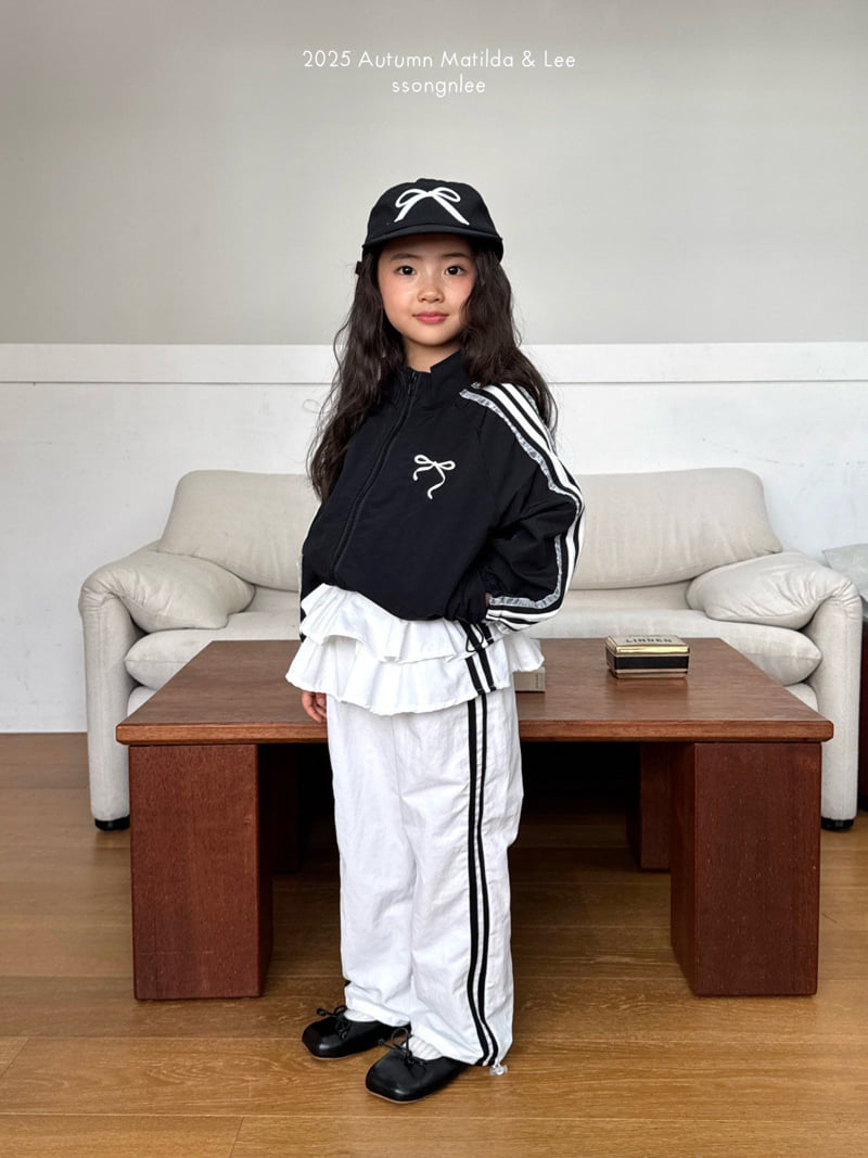 Matilda & Lee - Korean Children Fashion - #childofig - Ruffle Line Track Pants - 10