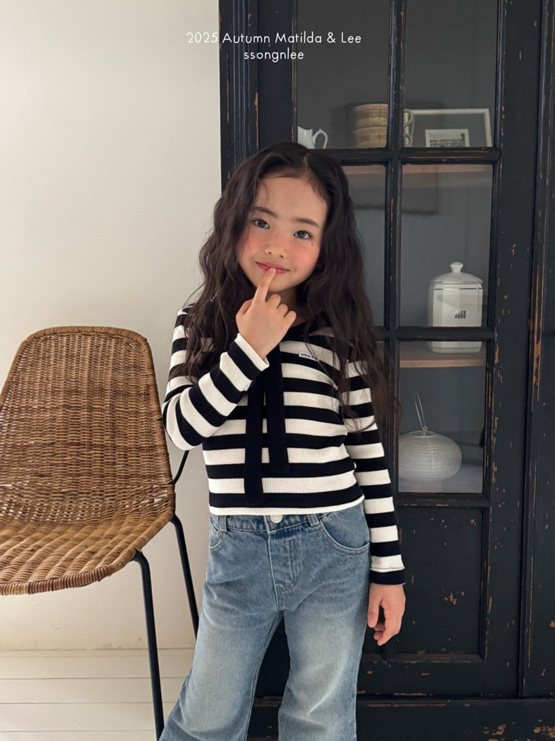 Matilda & Lee - Korean Children Fashion - #childofig - Sailor Stripe Knit Tee - 8