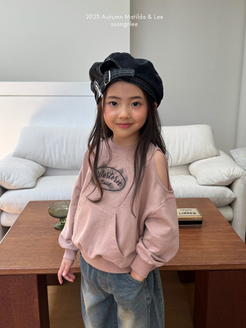 Matilda & Lee - Korean Children Fashion - #childofig - Western Off-Shoulder Sweatshirt