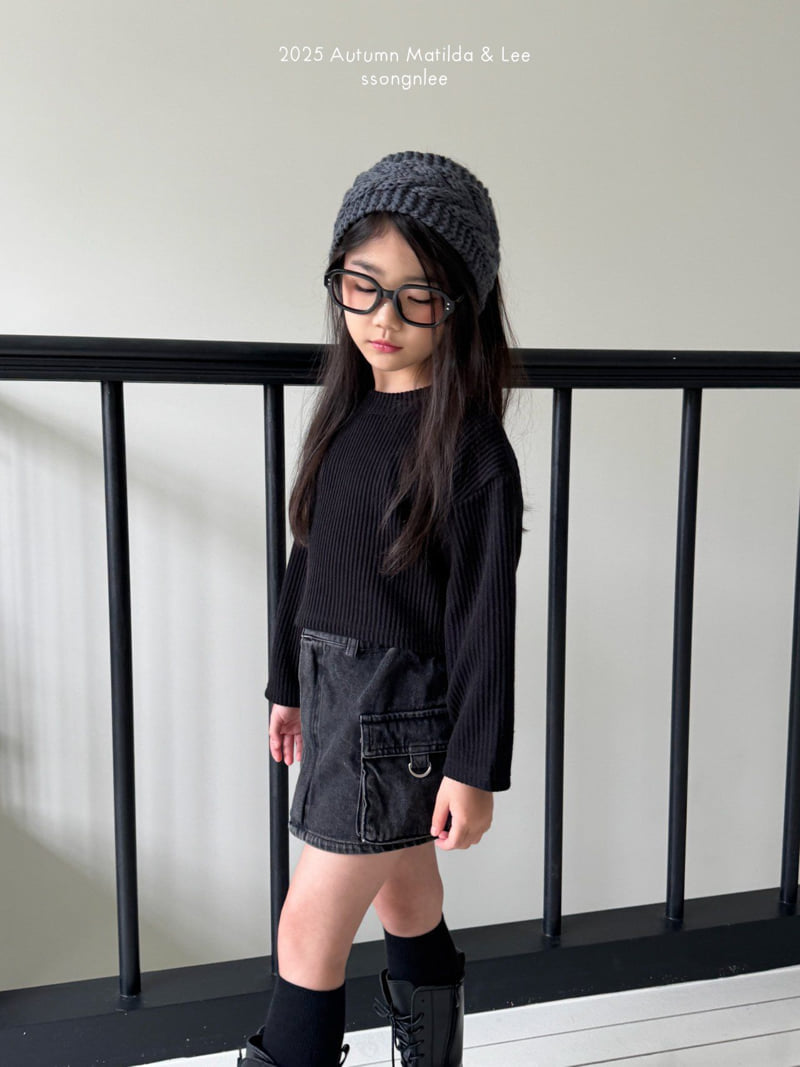 Matilda & Lee - Korean Children Fashion - #childofig - Open-Up Layered Denim Skirt - 10