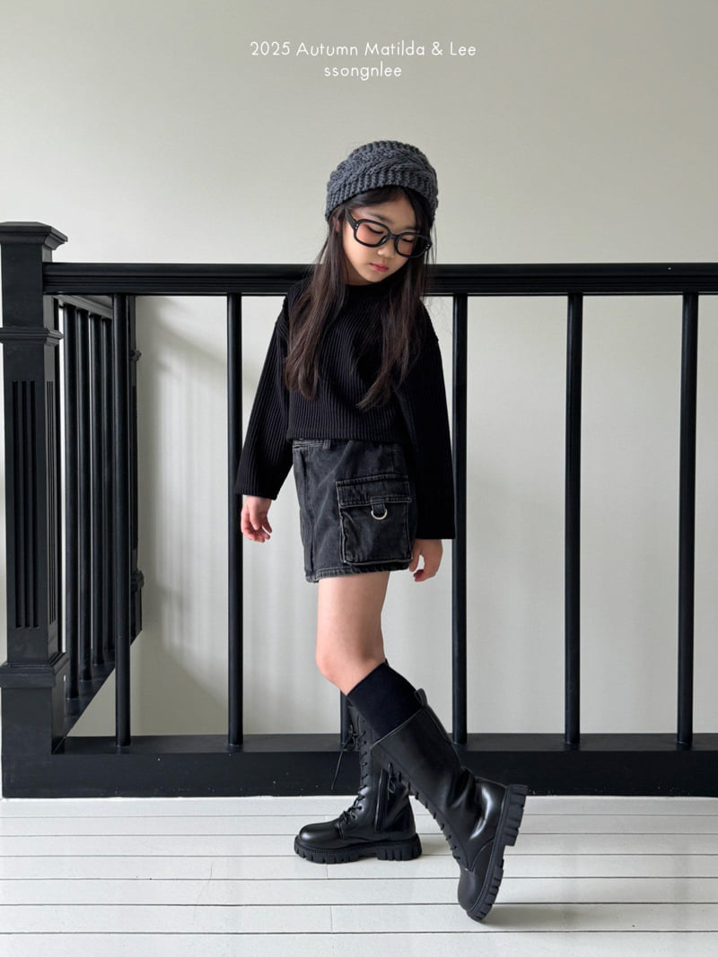 Matilda & Lee - Korean Children Fashion - #childofig - Open-Up Layered Denim Skirt - 11