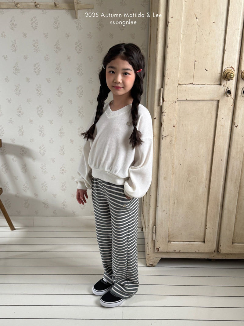 Matilda & Lee - Korean Children Fashion - #childrensboutique - Stripe Ribbed Pants - 10