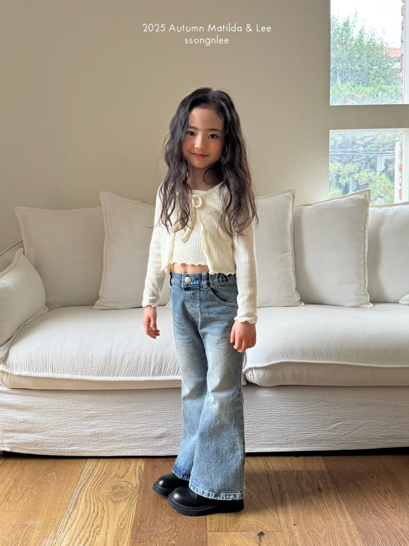 Matilda & Lee - Korean Children Fashion - #childrensboutique - Bootcut Denim Pants - 10