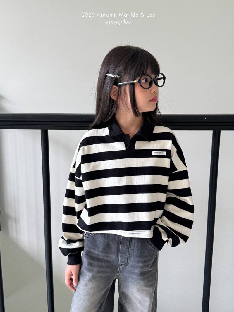 Matilda & Lee - Korean Children Fashion - #childrensboutique - Plain Collar Crop Tee - 5