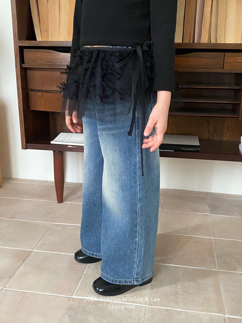 Matilda & Lee - Korean Children Fashion - #childrensboutique - Ribbon Layered Wrap Skirt