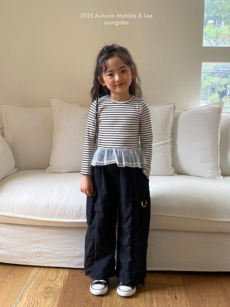 Matilda & Lee - Korean Children Fashion - #childrensboutique - Lace Ribbed Tee - 7