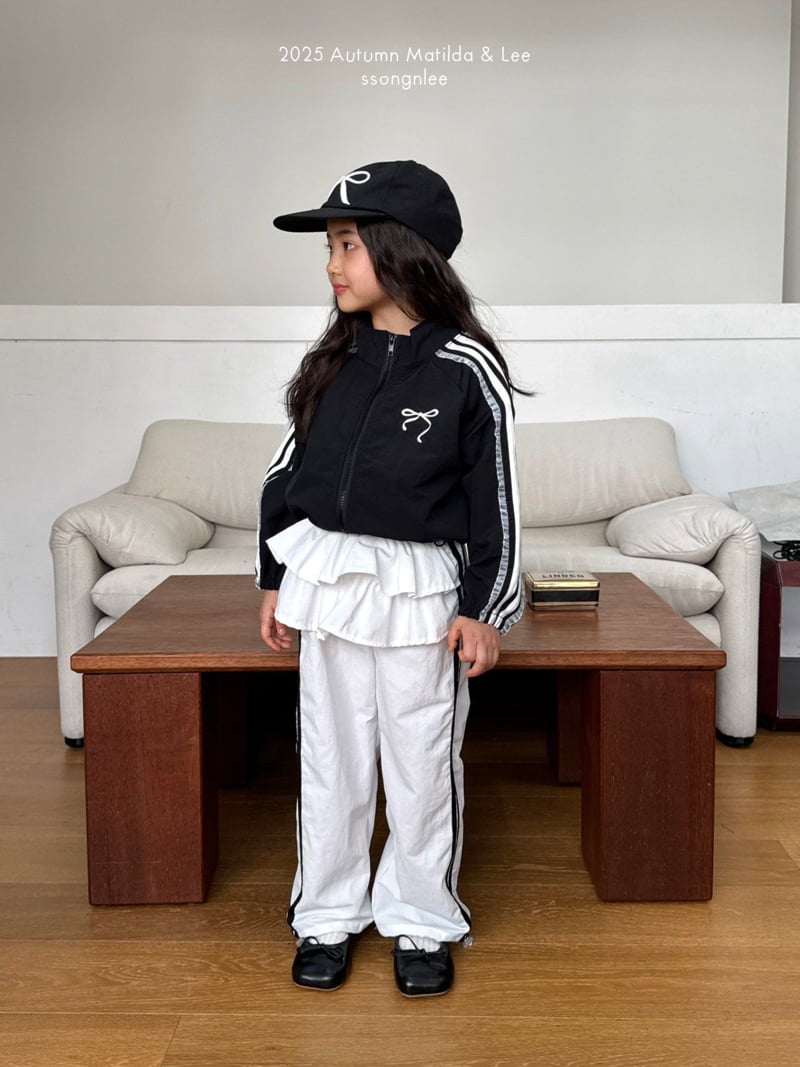 Matilda & Lee - Korean Children Fashion - #childrensboutique - Ruffle Line Track Pants - 11