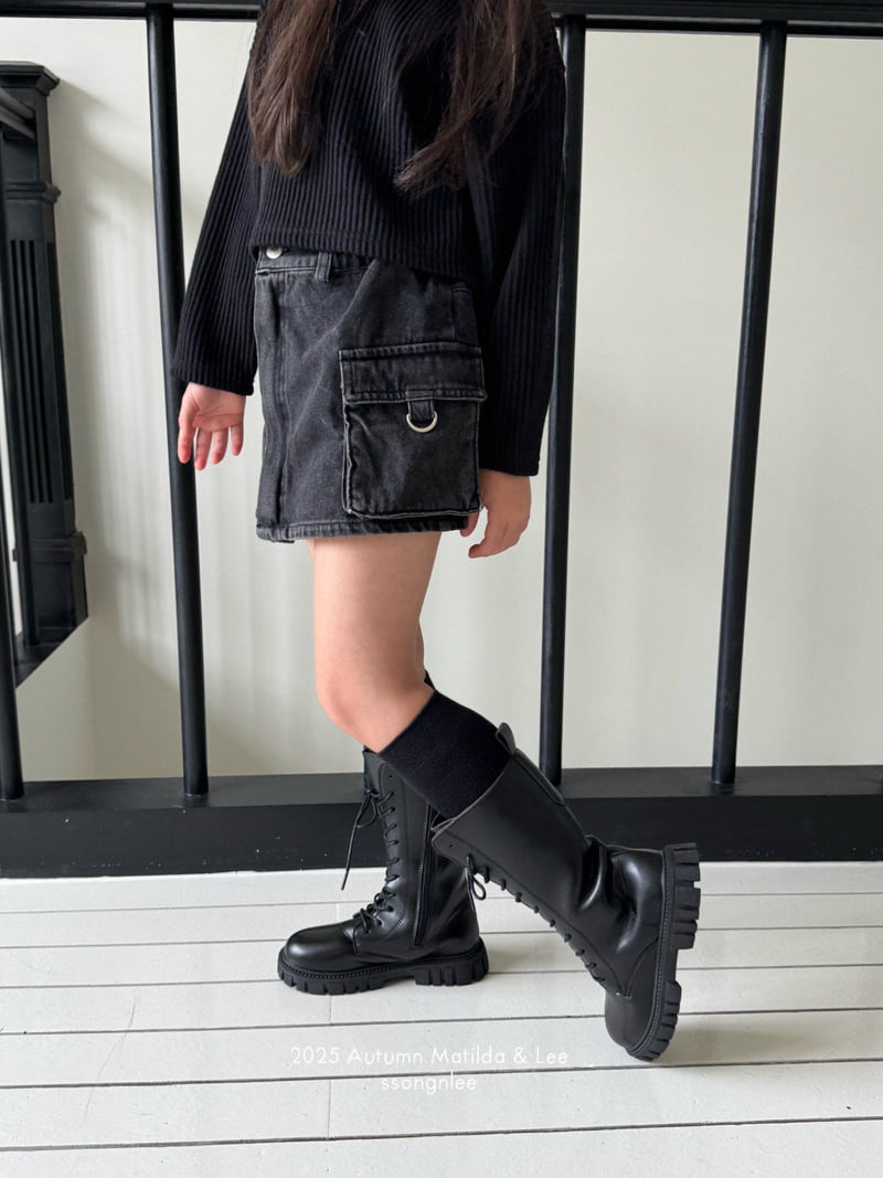 Matilda & Lee - Korean Children Fashion - #childrensboutique - Open-Up Layered Denim Skirt - 12