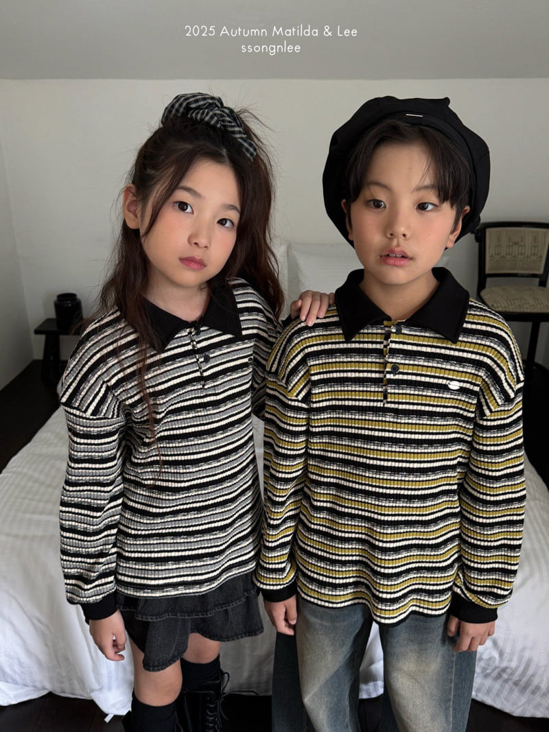 Matilda & Lee - Korean Children Fashion - #designkidswear - Ribbed Stripe Knit Tee - 10