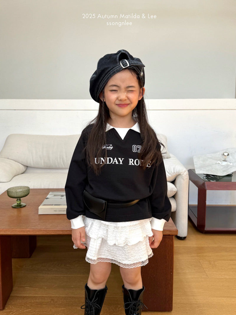 Matilda & Lee - Korean Children Fashion - #designkidswear - Sunday Route Collar Sweatshirt - 11