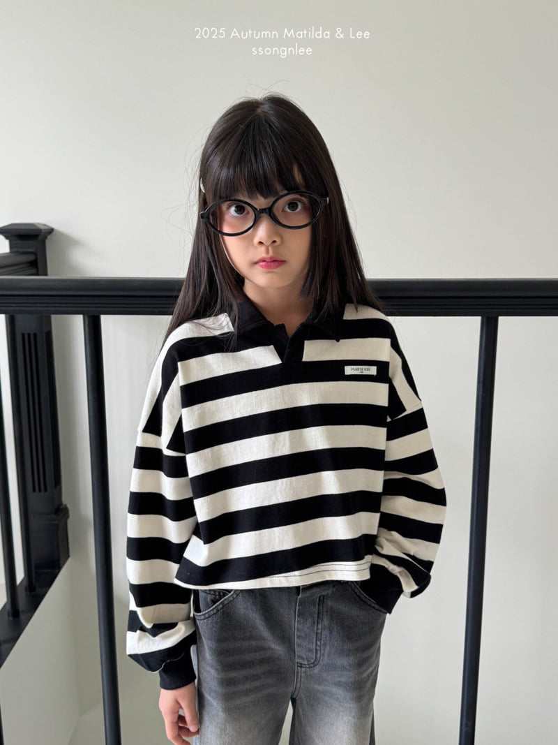 Matilda & Lee - Korean Children Fashion - #designkidswear - Plain Collar Crop Tee - 6