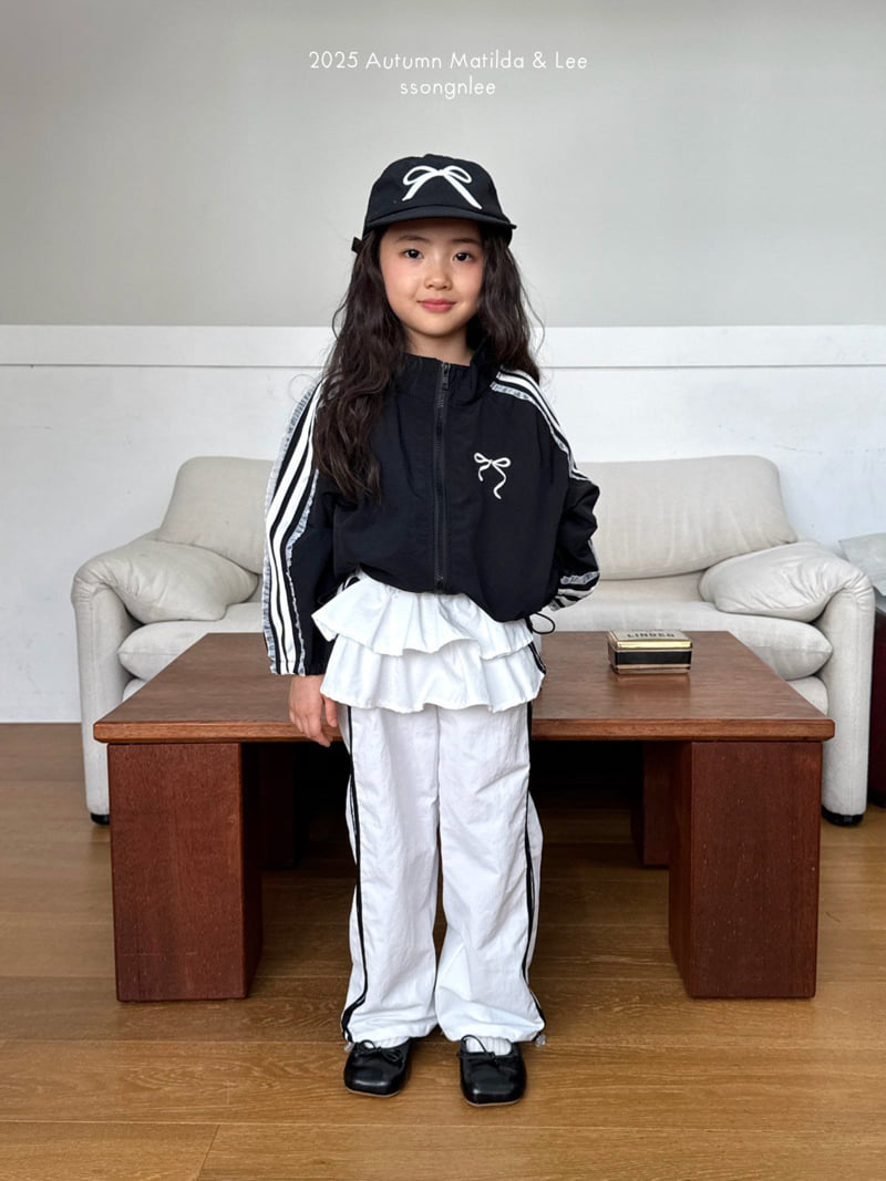 Matilda & Lee - Korean Children Fashion - #designkidswear - Ruffle Line Track Pants - 12