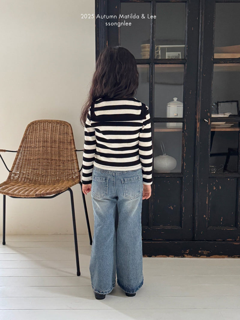 Matilda & Lee - Korean Children Fashion - #designkidswear - Sailor Stripe Knit Tee - 10