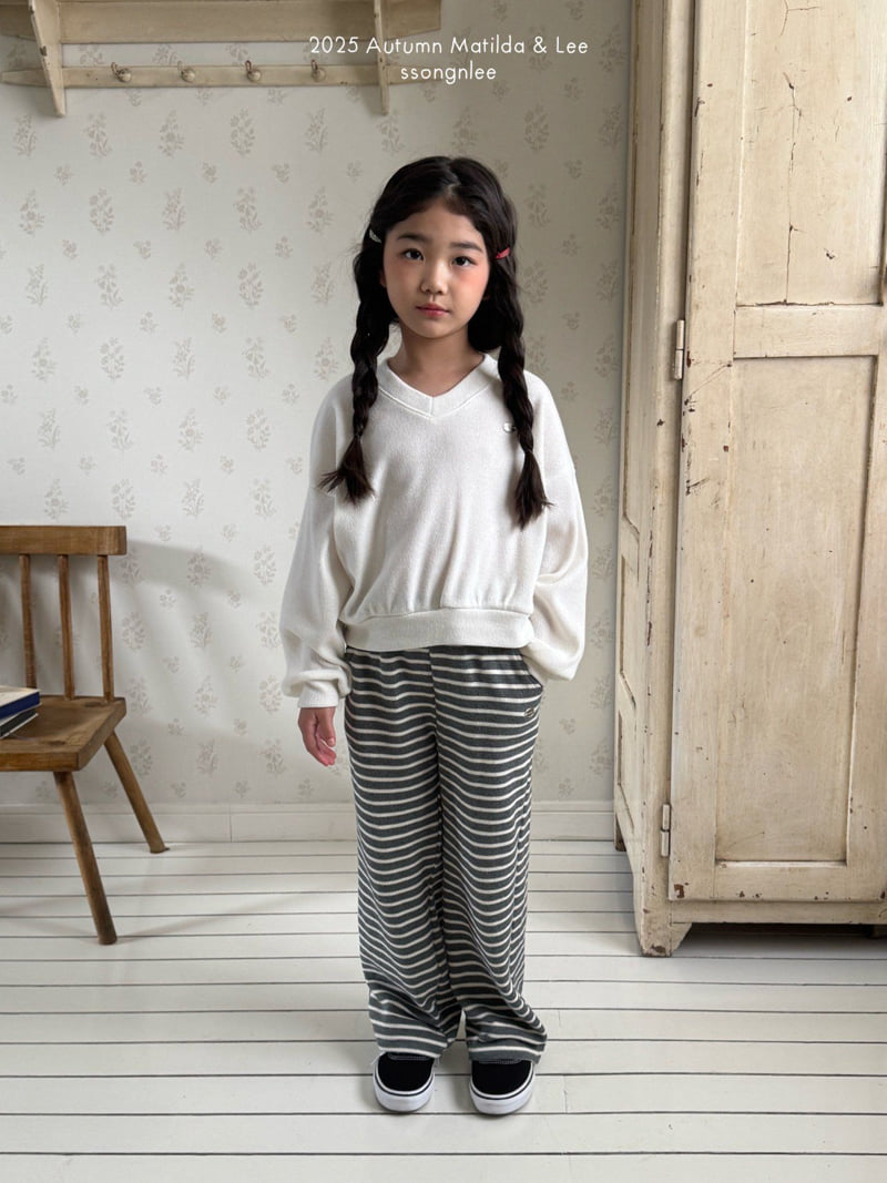 Matilda & Lee - Korean Children Fashion - #discoveringself - Stripe Ribbed Pants - 12