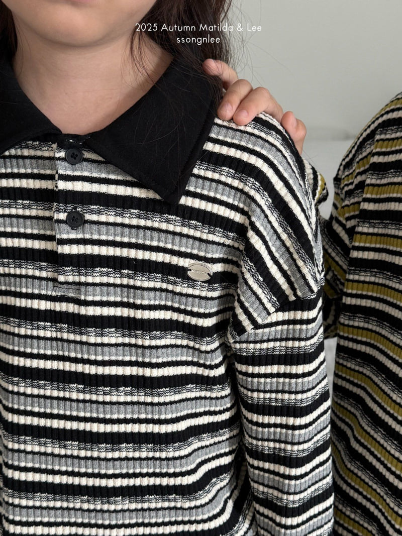 Matilda & Lee - Korean Children Fashion - #discoveringself - Ribbed Stripe Knit Tee - 11