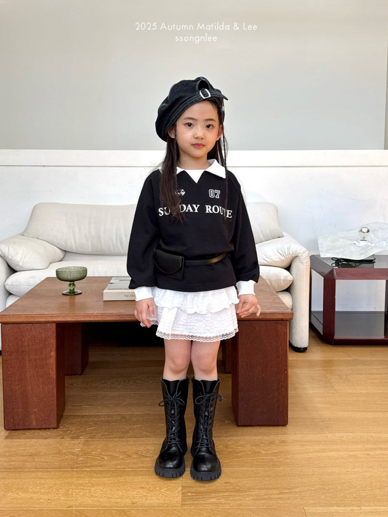 Matilda & Lee - Korean Children Fashion - #discoveringself - Sunday Route Collar Sweatshirt - 12