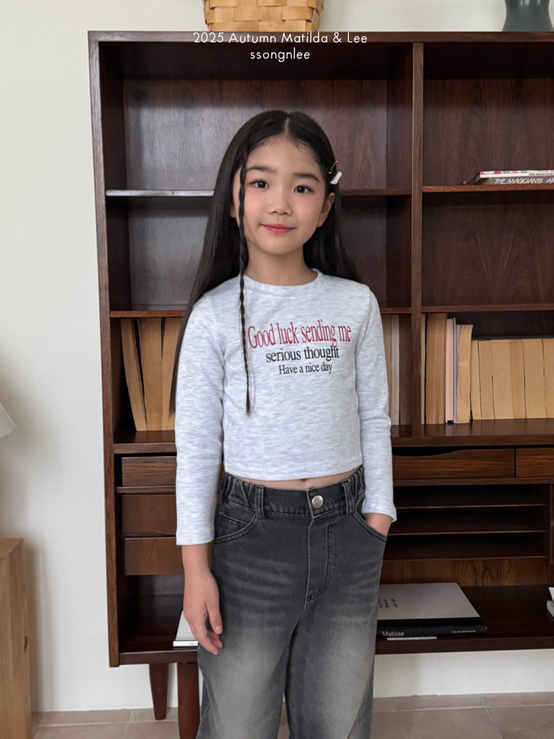 Matilda & Lee - Korean Children Fashion - #discoveringself - Good Luck Ribbed Crop Tee - 8