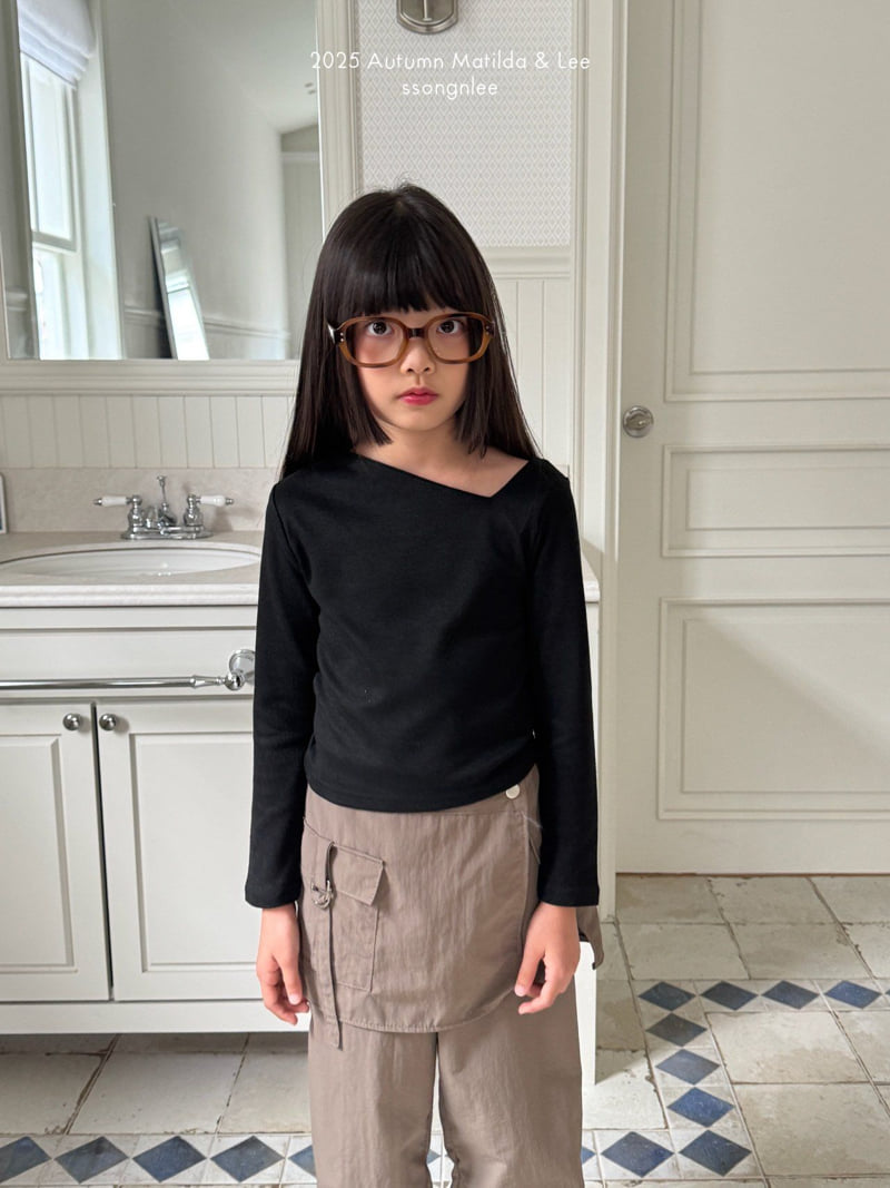 Matilda & Lee - Korean Children Fashion - #designkidswear - Diagonal Mood Tee - 4