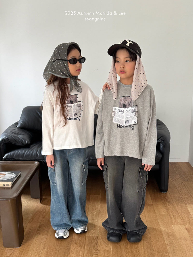 Matilda & Lee - Korean Children Fashion - #discoveringself - Cat Morning Tee - 3