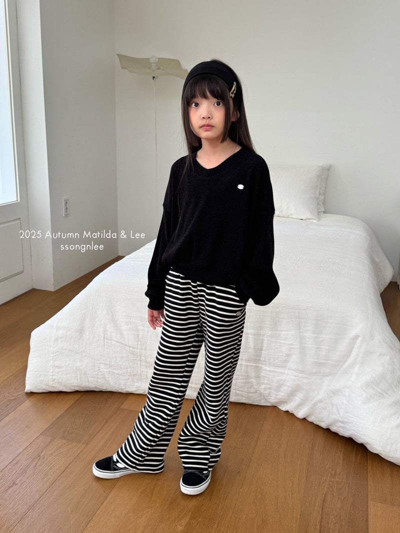 Matilda & Lee - Korean Children Fashion - #fashionkids - V-Neck Knit Tee - 12