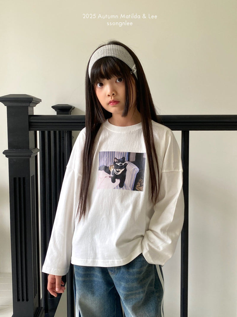 Matilda & Lee - Korean Children Fashion - #fashionkids - Dinner Cat Tee - 6