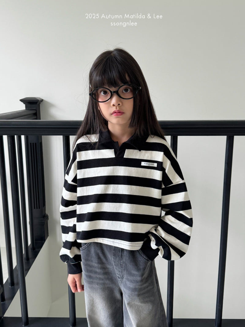 Matilda & Lee - Korean Children Fashion - #fashionkids - Plain Collar Crop Tee - 8