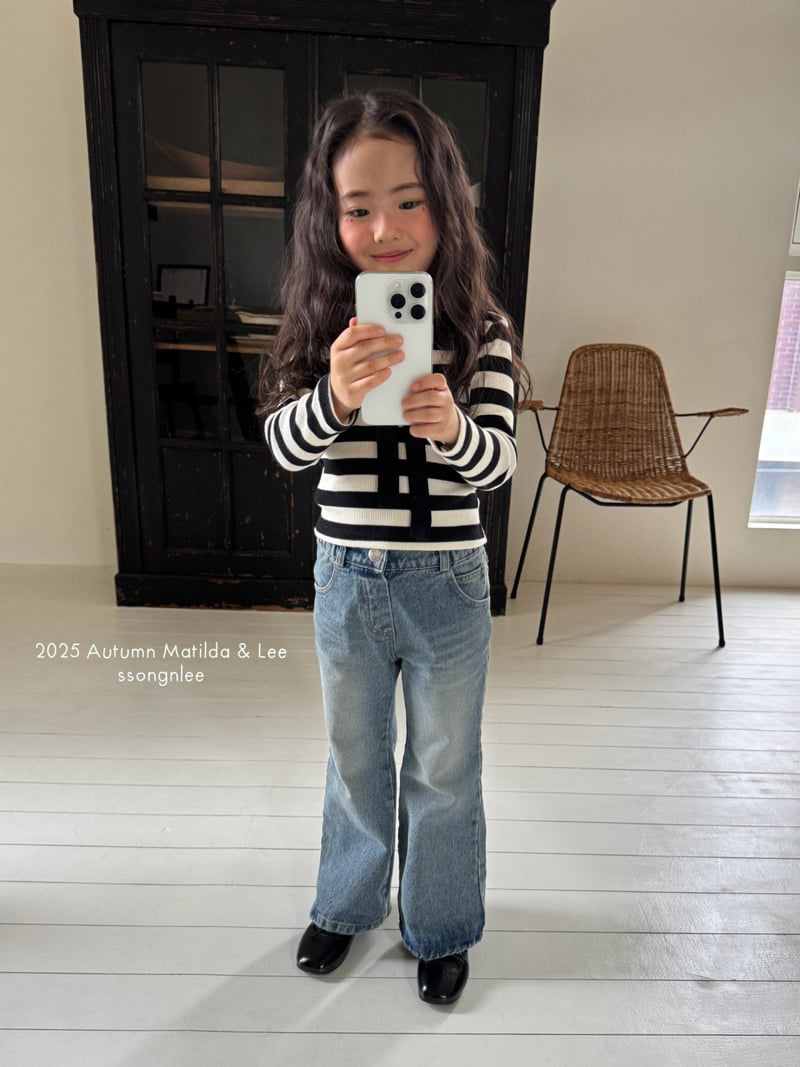 Matilda & Lee - Korean Children Fashion - #fashionkids - Sailor Stripe Knit Tee - 12
