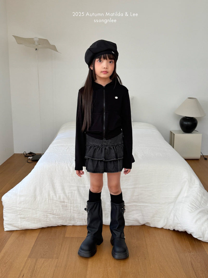 Matilda & Lee - Korean Children Fashion - #fashionkids - Ribbed Crop Hood Zip-Up - 10