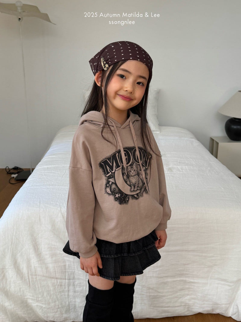 Matilda & Lee - Korean Children Fashion - #kidsshorts - Moon Cat Hoodie - 12