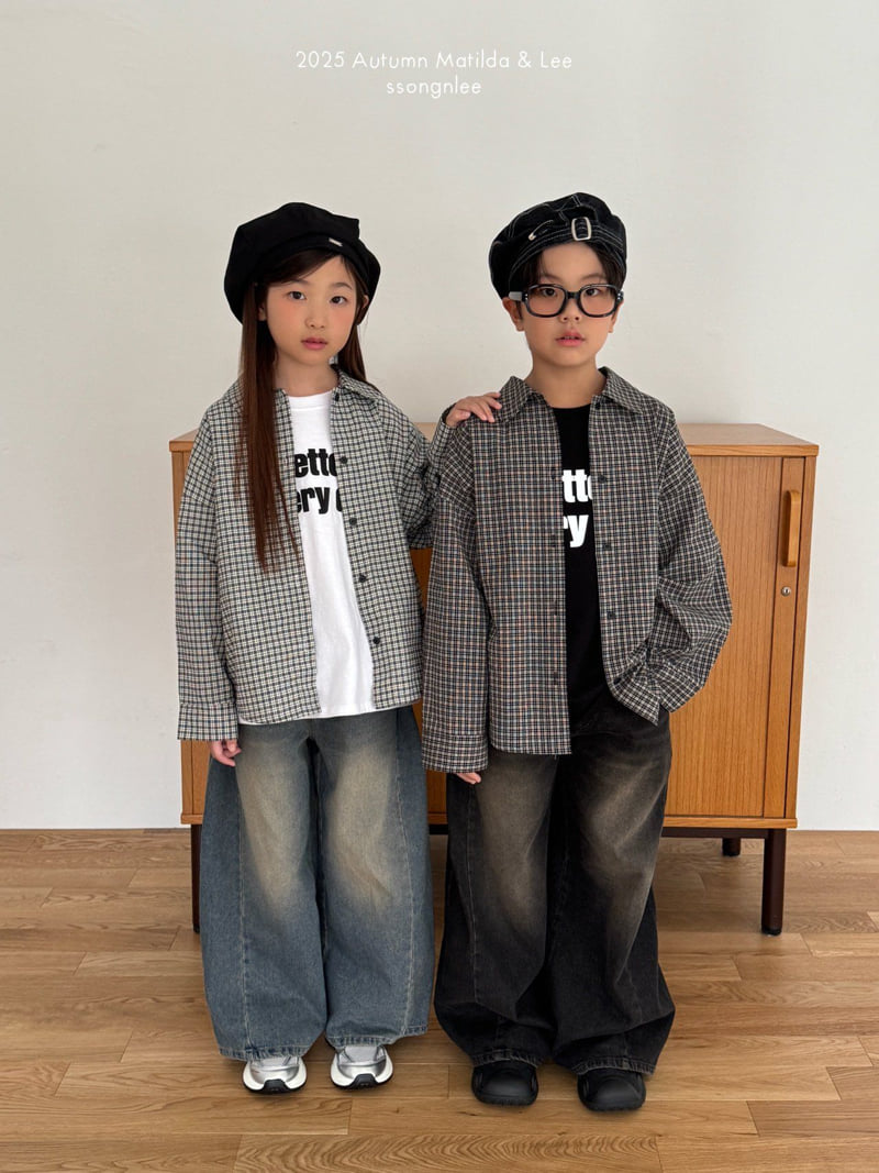 Matilda & Lee - Korean Children Fashion - #kidsshorts - Faded Maxi Wide Denim Pants - 10