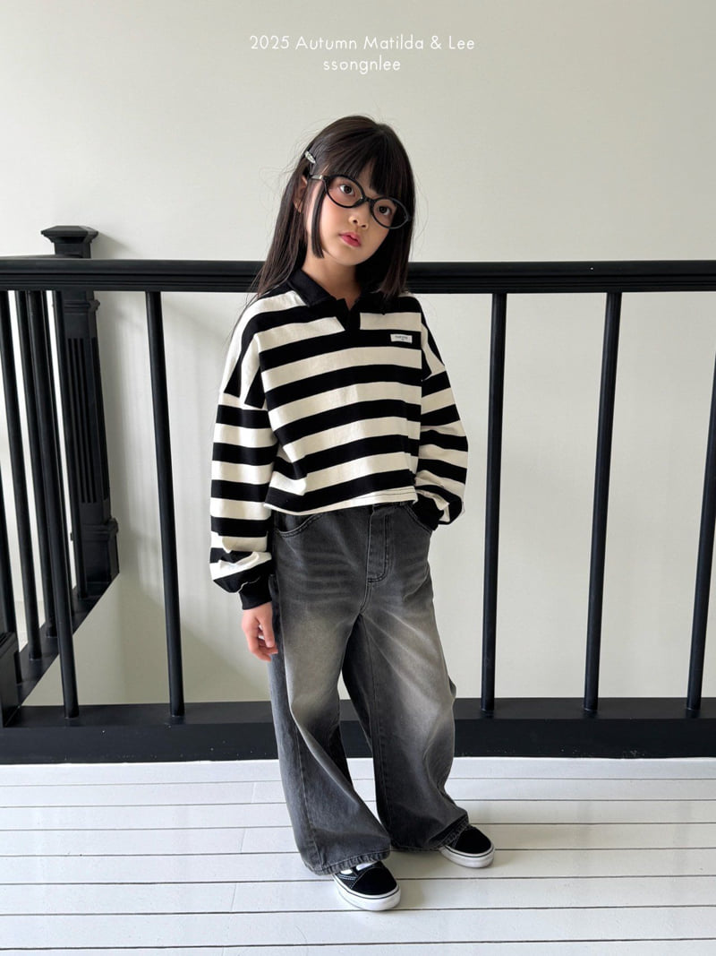 Matilda & Lee - Korean Children Fashion - #kidsshorts - Plain Collar Crop Tee - 9