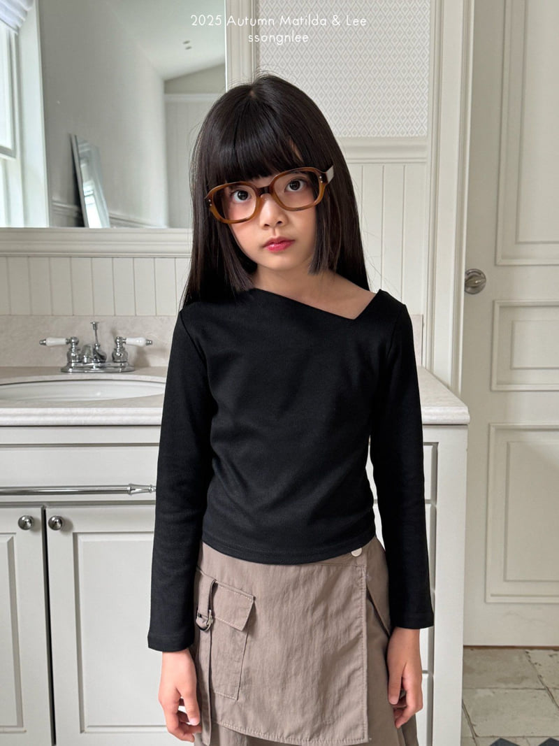 Matilda & Lee - Korean Children Fashion - #kidsshorts - Diagonal Mood Tee - 6