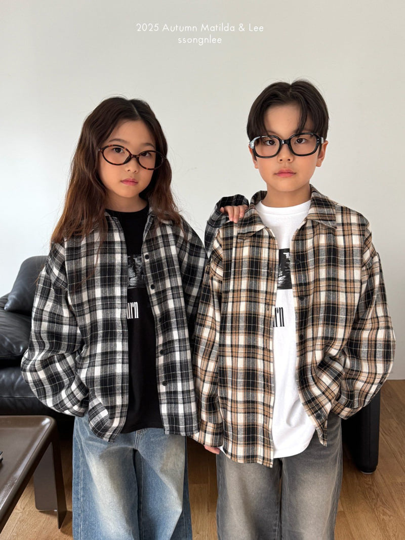 Matilda & Lee - Korean Children Fashion - #kidsshorts - Modern Check Shirt - 8