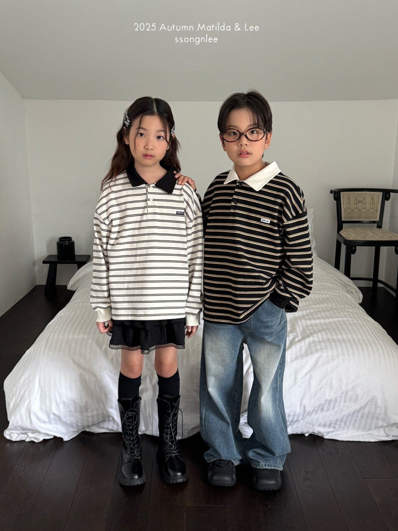 Matilda & Lee - Korean Children Fashion - #fashionkids - Everyday Collar Tee - 4
