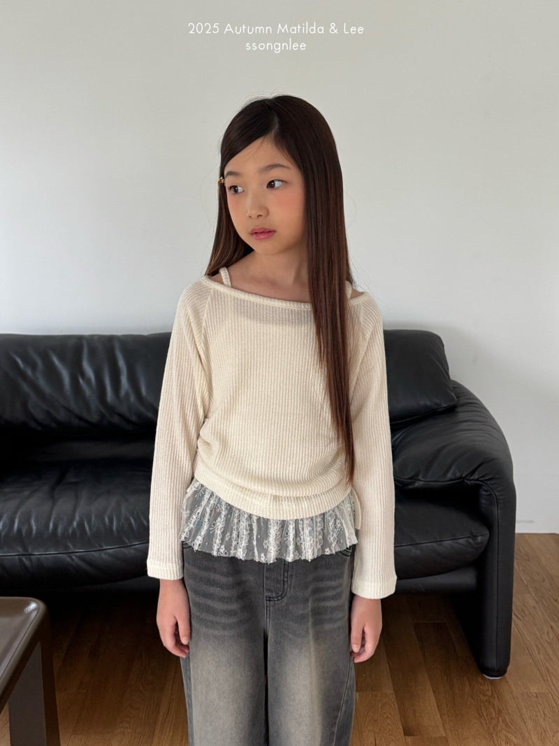 Matilda & Lee - Korean Children Fashion - #kidsstore - Lace Shirring Set - 12