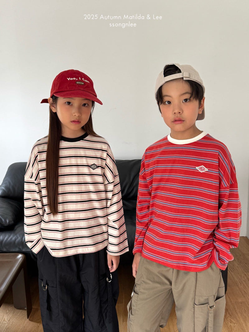 Matilda & Lee - Korean Children Fashion - #kidsstore - Diamond Stripe Tee - 7