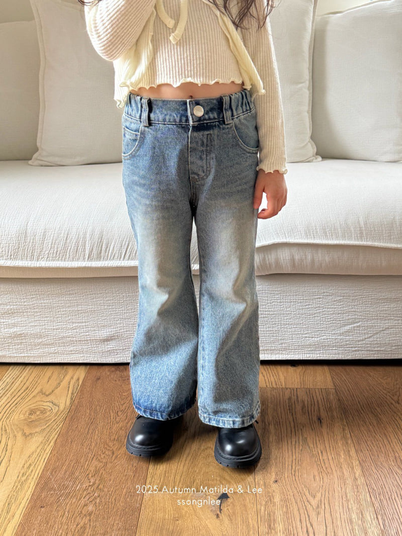 Matilda & Lee - Korean Children Fashion - #kidsstore - Bootcut Denim Pants