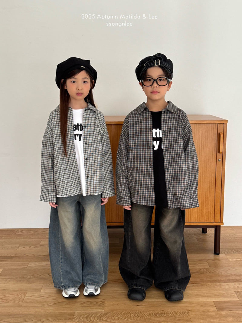 Matilda & Lee - Korean Children Fashion - #kidsstore - Faded Maxi Wide Denim Pants - 11