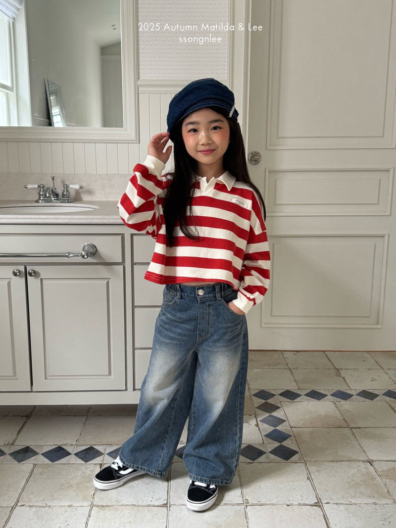 Matilda & Lee - Korean Children Fashion - #kidsstore - Plain Collar Crop Tee - 10