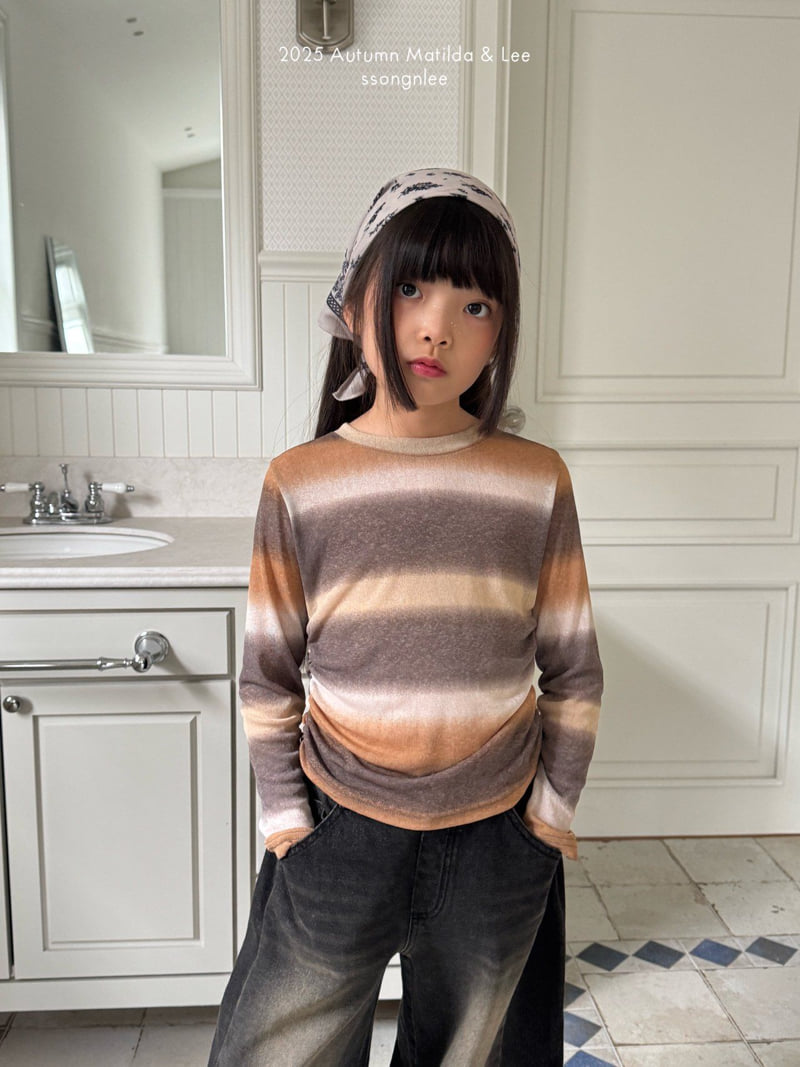 Matilda & Lee - Korean Children Fashion - #kidsstore - Gradation Shirring Tee - 7
