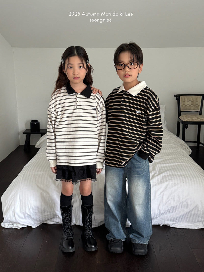 Matilda & Lee - Korean Children Fashion - #kidsstore - Everyday Collar Tee - 5