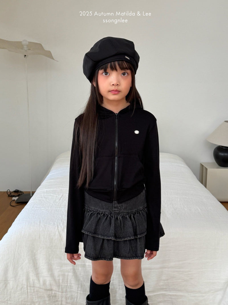 Matilda & Lee - Korean Children Fashion - #kidsstore - Ribbed Crop Hood Zip-Up - 12