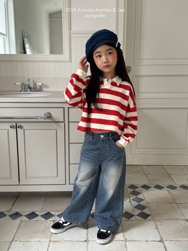 Matilda & Lee - Korean Children Fashion - #kidzfashiontrend - Plain Collar Crop Tee - 11