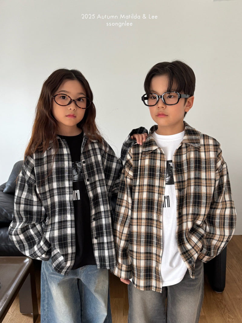 Matilda & Lee - Korean Children Fashion - #kidzfashiontrend - Modern Check Shirt - 10