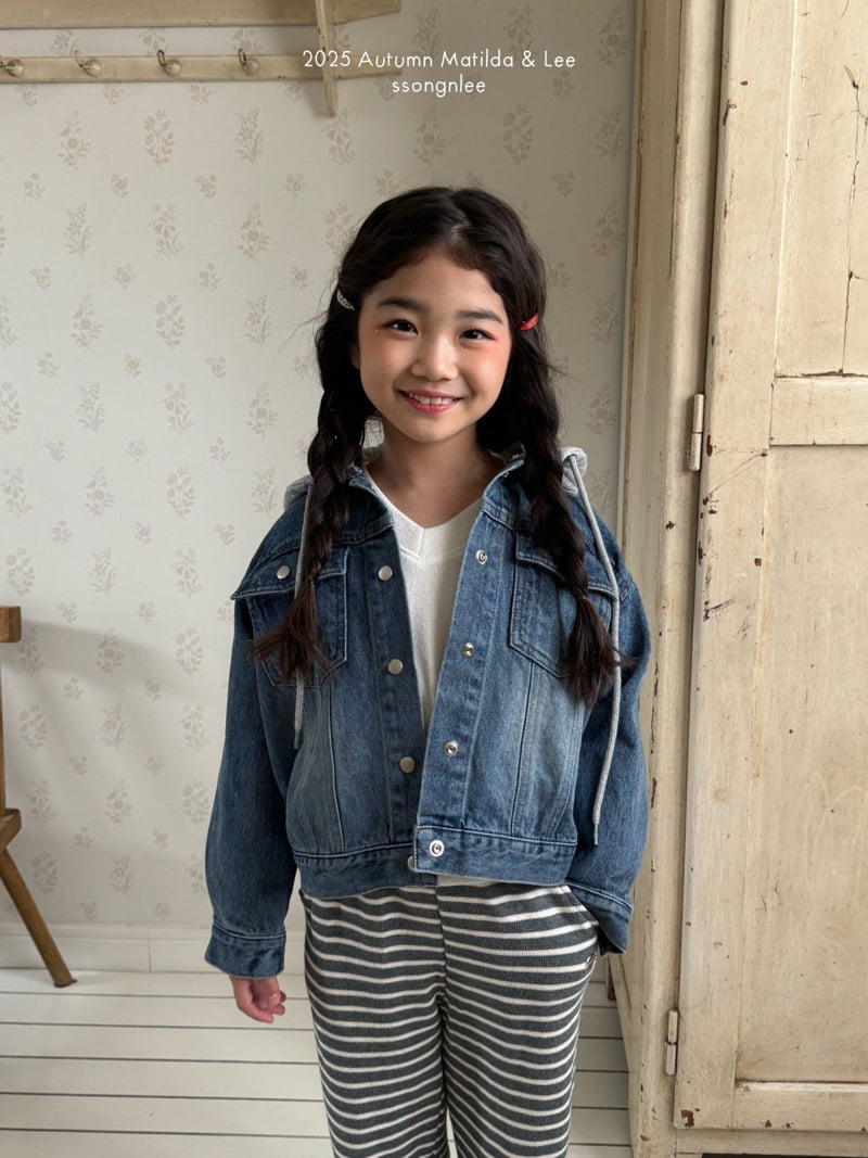 Matilda & Lee - Korean Children Fashion - #kidzfashiontrend - Hooded Denim Jacket - 9