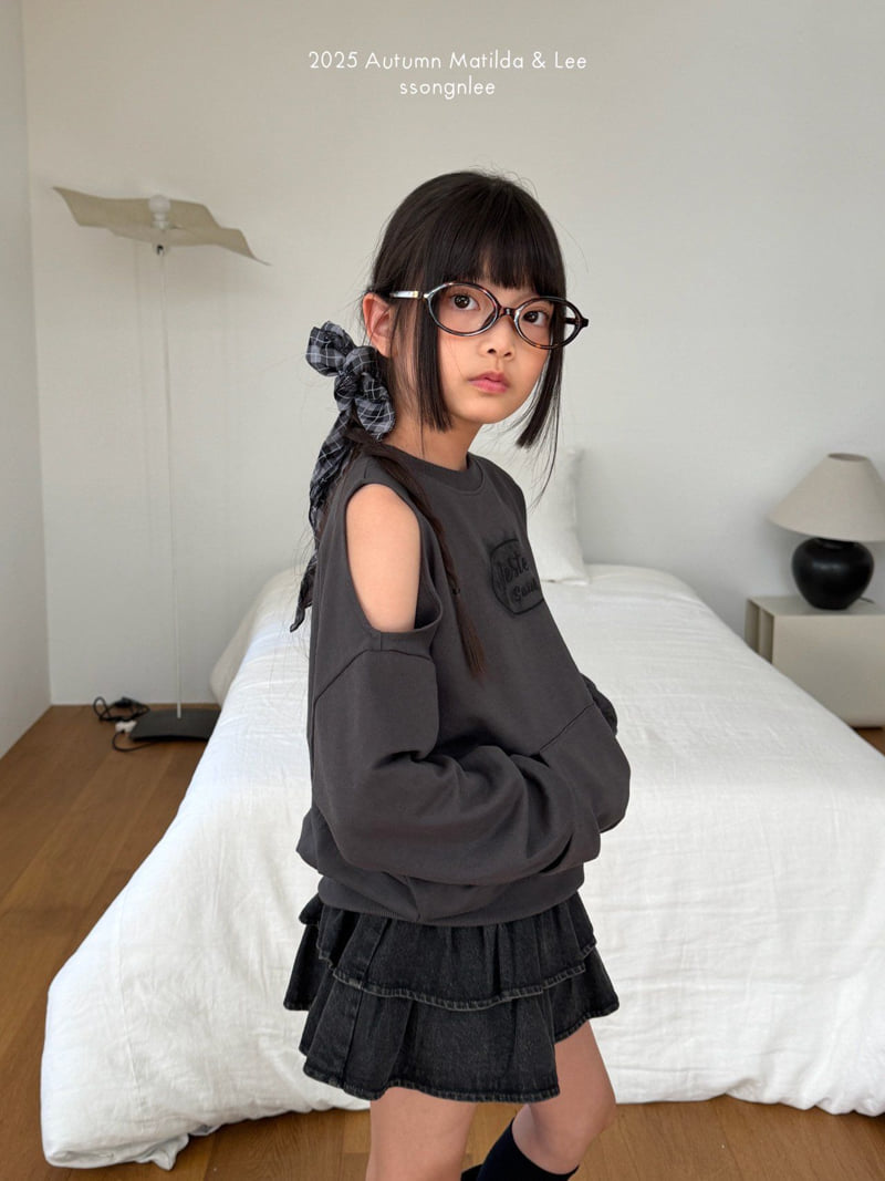 Matilda & Lee - Korean Children Fashion - #kidzfashiontrend - Western Off-Shoulder Sweatshirt - 8