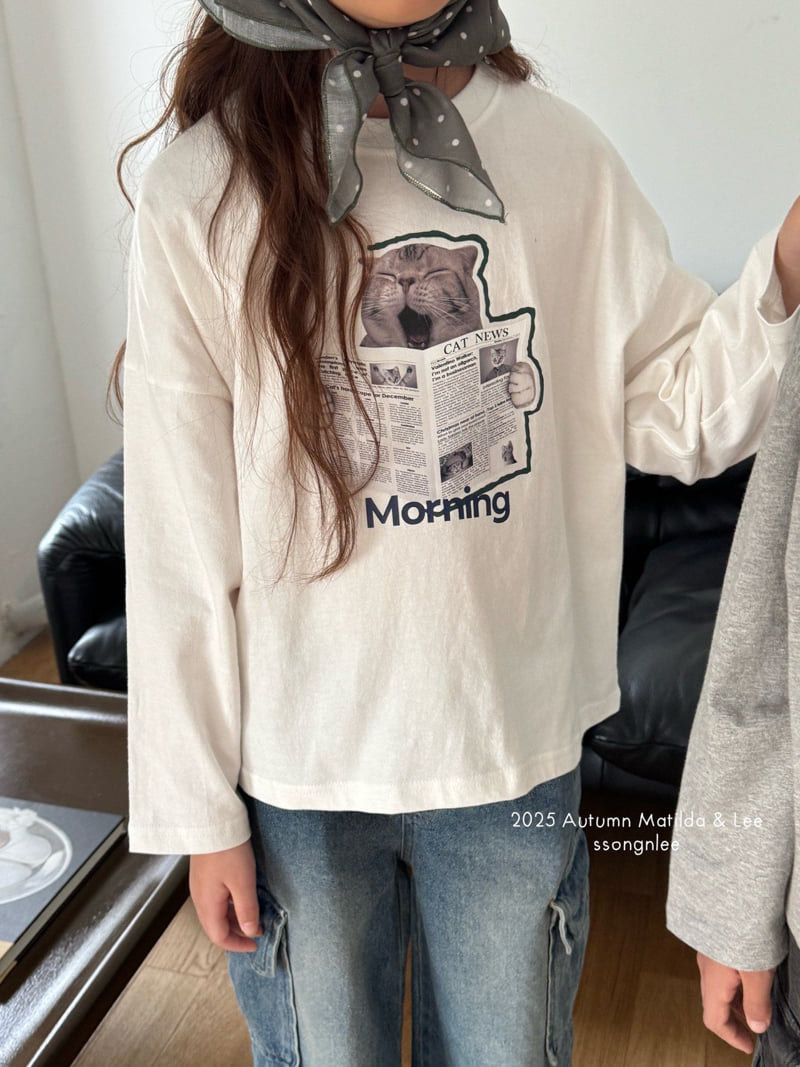 Matilda & Lee - Korean Children Fashion - #kidzfashiontrend - Cat Morning Tee - 7