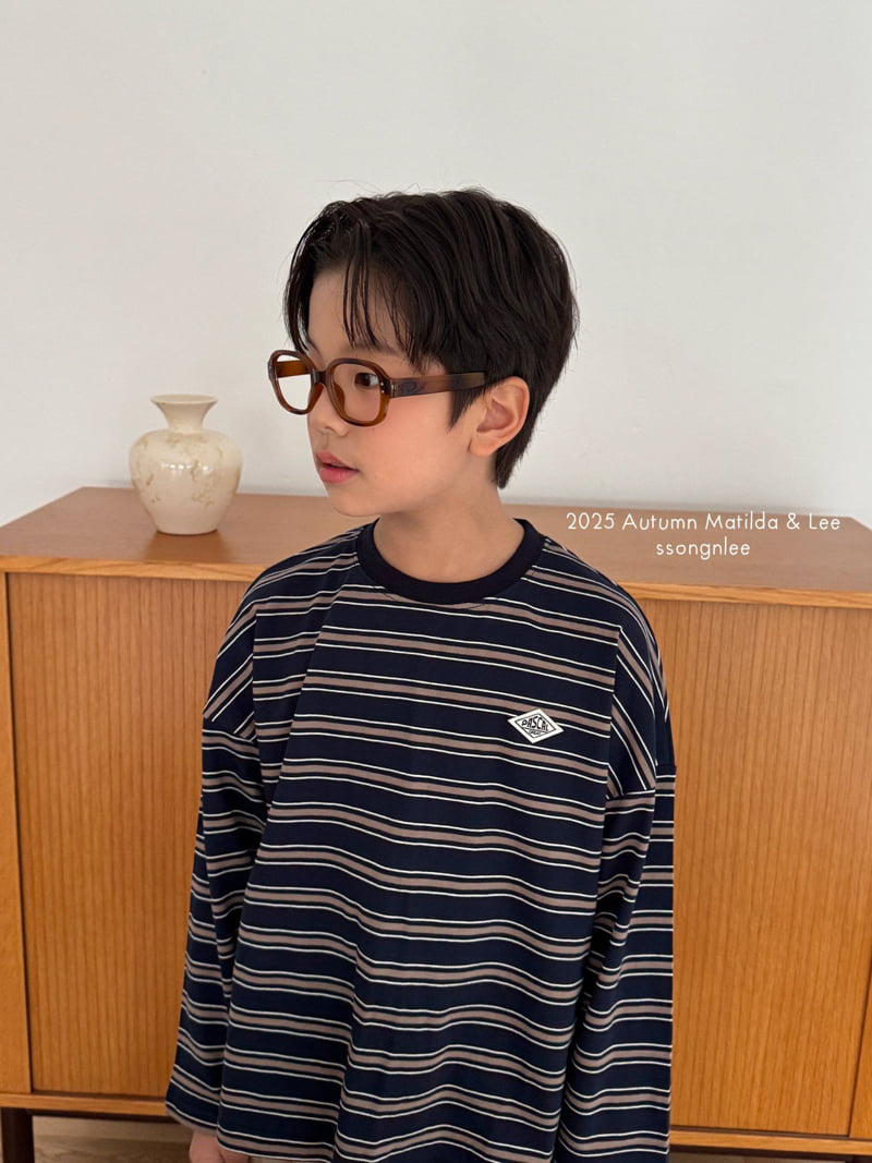 Matilda & Lee - Korean Children Fashion - #littlefashionista - Diamond Stripe Tee - 10